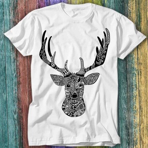 Aztec deer silhouette - silhouette, doodle