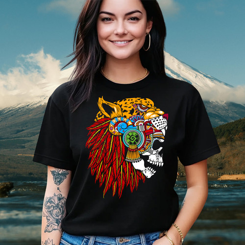 Aztec jaguar warrior shirt - warrior, t-shirt