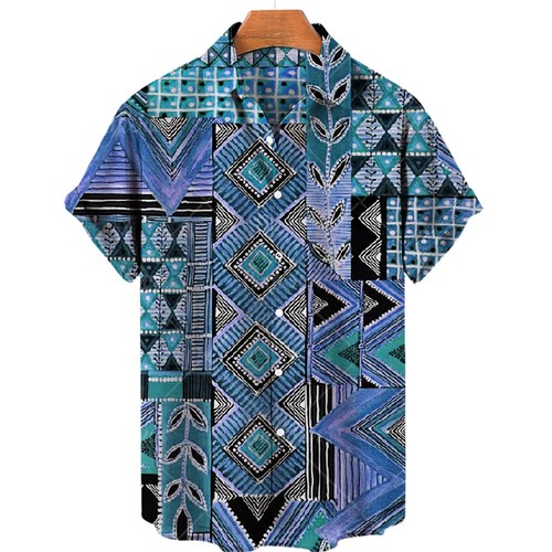 Mens button down aztec - button,