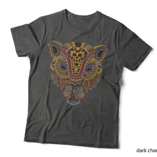 Jaguar head art huichol - jaguar, face