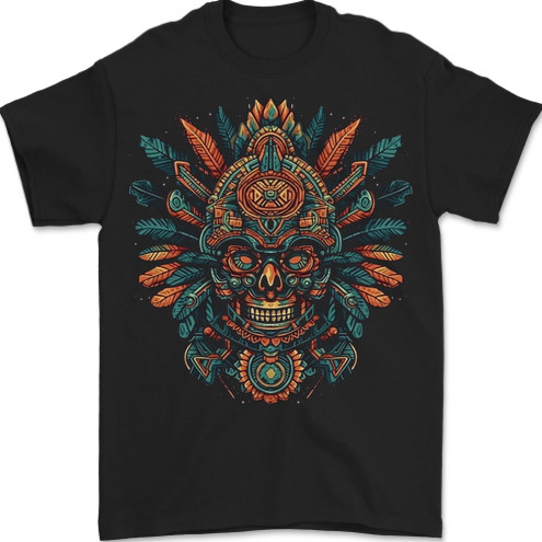 Aztec skull mexico mens - mexico,