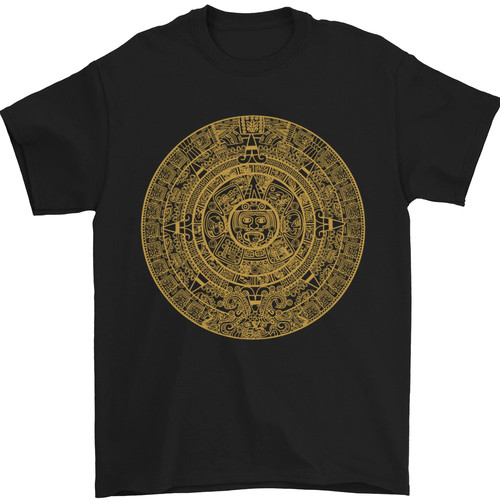 Aztec calendar mens shirt - mens, t-shirt