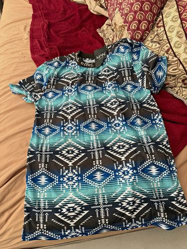 Boohooman men blue aztec - boohooman, men's