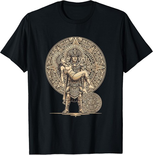 Aztec warrior woman sun - &,