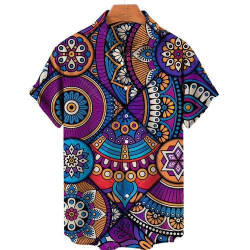 Mens button down aztec - button,
