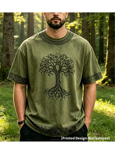 Mens dark green - celtic, tree